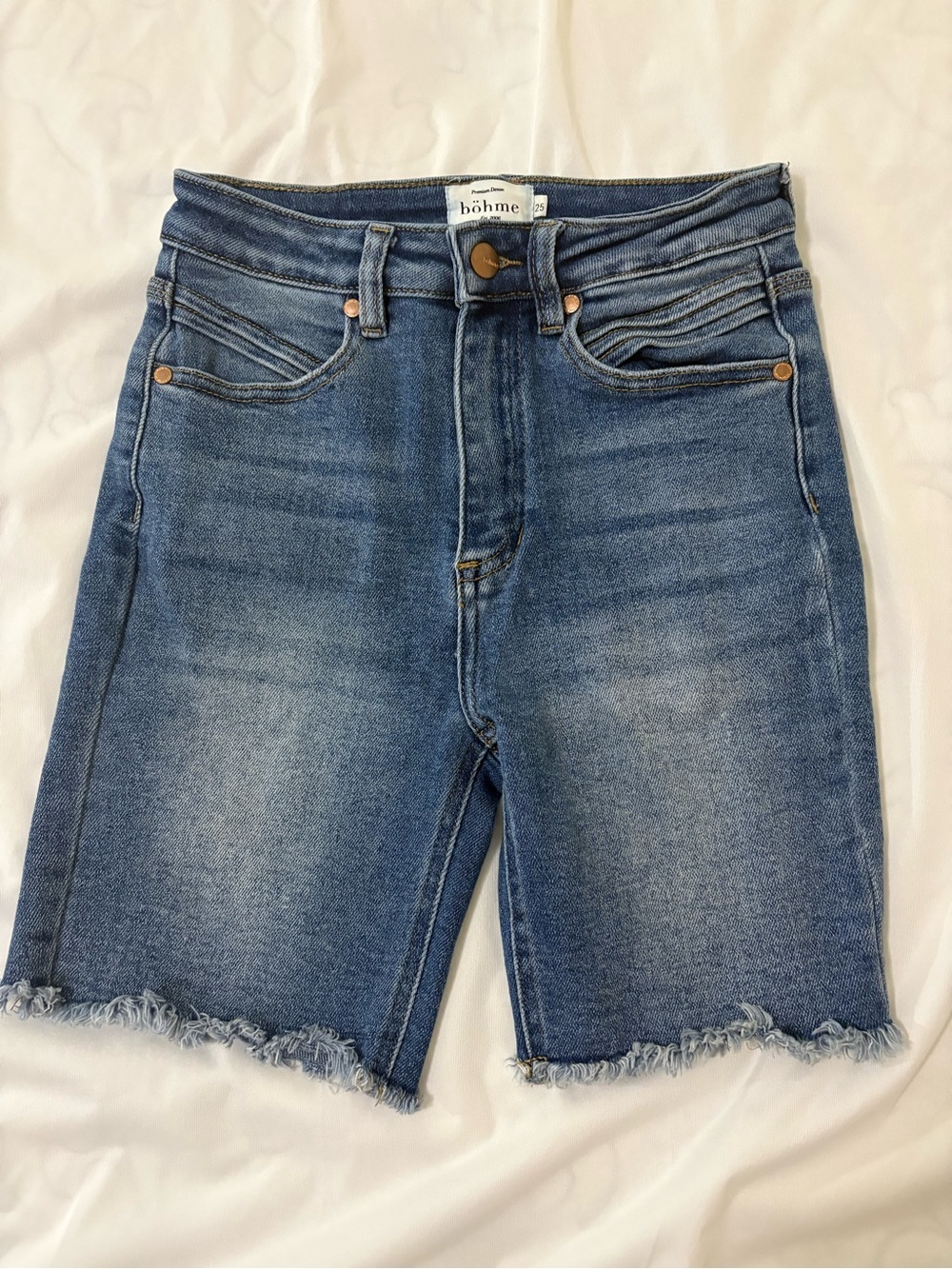 böhme Light Blue Denim Bermuda Shorts